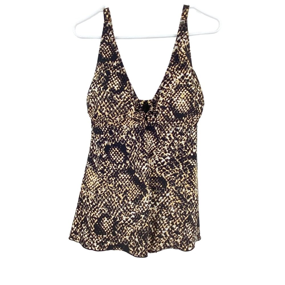 Sea & Sand Beachwear animal print swim dress size 10 Cruise vacation‎